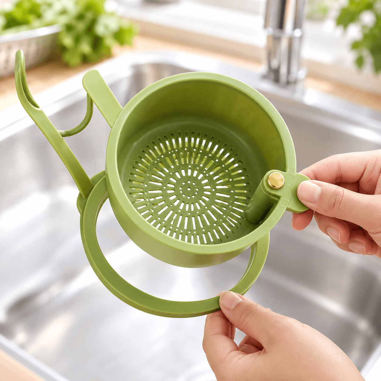 Giỏ Lọc Rác Treo Vòi Nước 2 Trong 1, Giỏ Lọc Bồn Rửa Chén