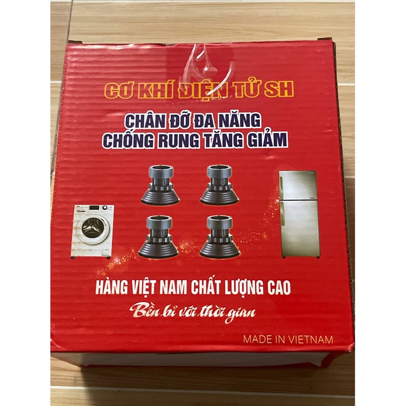 Bộ Chân Kê Máy Giặt Tủ Lạnh Chống Rung, Chống Trượt, Điều Chỉnh Độ Cao, Loại 1 Siêu Bền