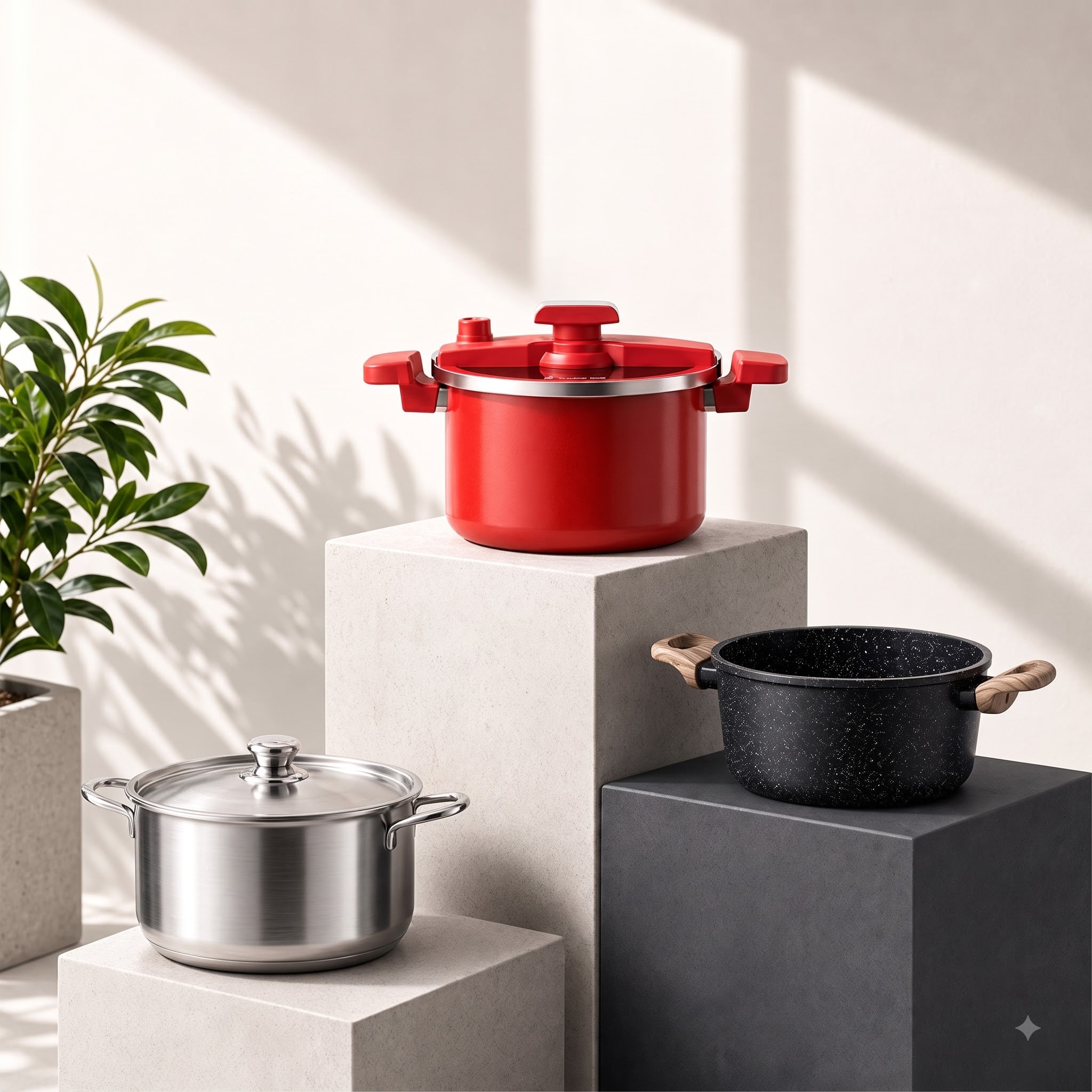 Nồi Áp Suất Chef Han Red Velvet Cao Cấp, Nồi Hầm Đa Năng Nấu Nhanh Tiện Lợi