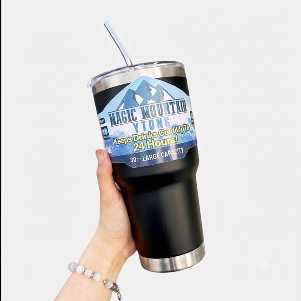 Ly Giữ Nhiệt Mountain 900ml Dung Tích Lớn, Bình Nước Giữ Nóng Lạnh Tiện Lợi