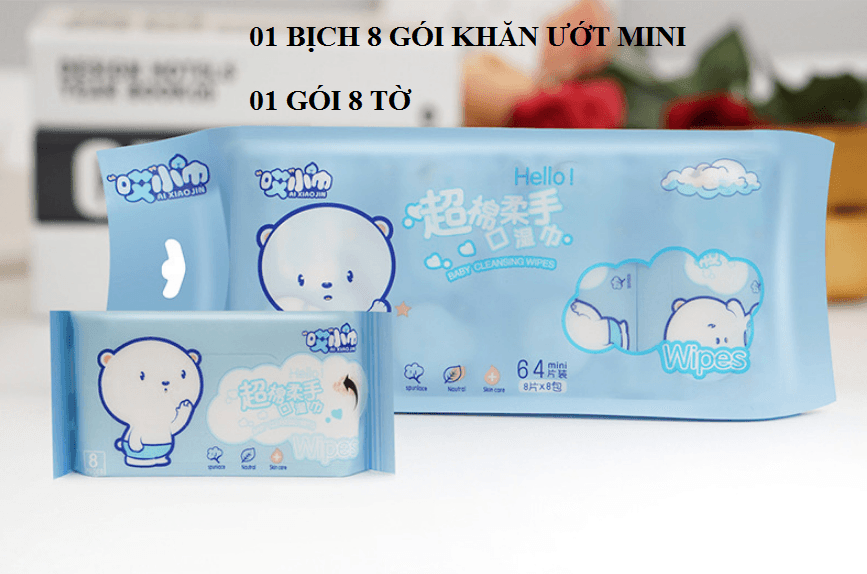 Khăn Giấy Mini Bịch 8 Gói, Giấy Ăn Bỏ Túi Nhỏ Gọn Tiện Lợi - GD708-KGMini ww3
