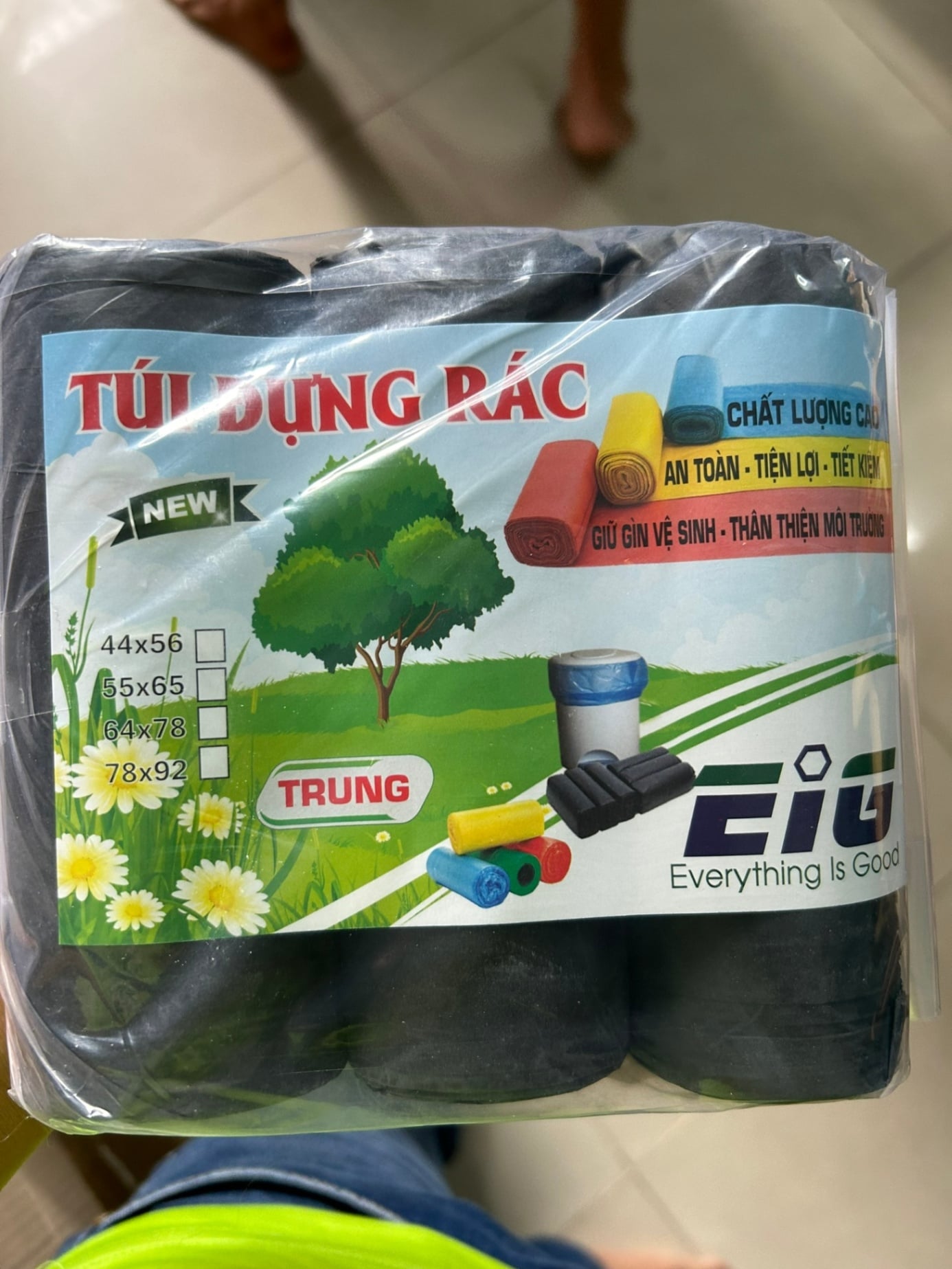 Túi Rác Màu Đen Size Trung 1kg, Túi Đựng Rác Gia Đình Tiện Lợi - GD720-T1kg-Den ww3