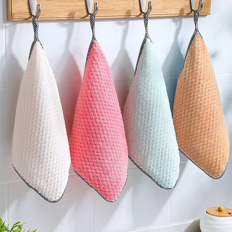 Khăn Lau Viền Kẻ, Khăn Lau Đa Năng Dùng Cho Nhà Bếp Gia Đình