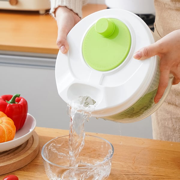 Rổ Xoay Rau Salad Ráo Nước – Rổ Quay Ly Tâm Làm Khô Rau Củ, Nhựa PP Cao Cấp