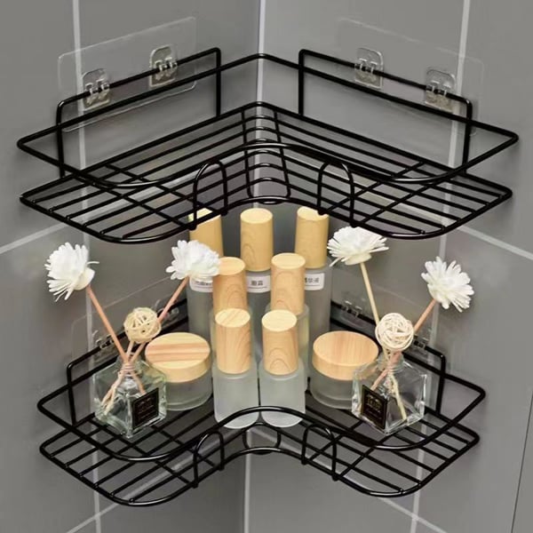 Kệ Góc Lưới Tam Giác TG10 Màu  Đen, Kệ Nhà Tắm Nhà Bếp Tiết Kiệm Diện Tích