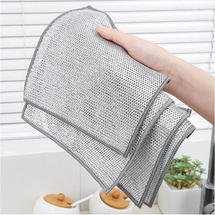 Khăn Rửa Chén 2 Lớp Kim Cương 20x20cm, Khăn Lau Bếp Đa Năng - GD797-Kruachenkc ww5