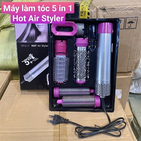 Máy Tạo Kiểu Tóc 5 Trong 1 Hot Air Styler, Máy Sấy Uốn Duỗi Tóc Tạo Kiểu Đa Năng