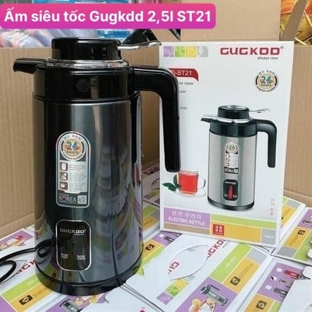 Ấm Siêu Tốc GUGKDD ST21 3L – Inox 304, Đun Nhanh, Giữ Nhiệt, Tự Ngắt Khi Sôi
