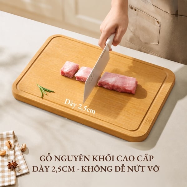 Bộ Combo 3 Thớt Nhà Bếp PP Cao Cấp – Phân Loại Thịt, Hải Sản, Rau Củ, Chống Bám Mùi, Dễ Vệ Sinh