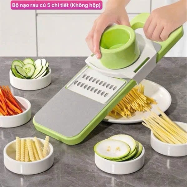 Bộ Nạo Rau Củ 5 Chi Tiết LA01, Dụng Cụ Bào Nạo Cắt Rau Củ Đa Năng
