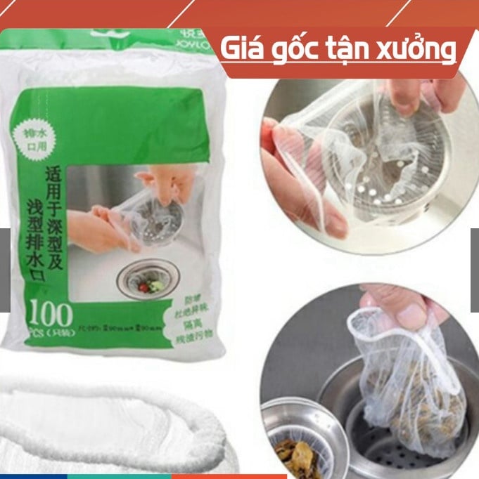 Túi 100 Lưới Lọc Rác Bồn Rửa Chén, Túi Lọc Rác Bồn Rửa Nhà Bếp - GD457-LuoiLR100 ww3
