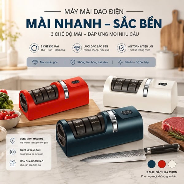 Máy Mài Dao Điện BOMS, Máy Mài Dao Tự Động Đa Năng Tiện Lợi