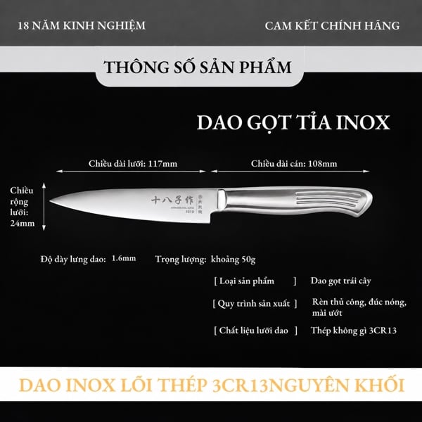 Dao Gọt SHIBAZHI Thép 4CR13 Cao Cấp