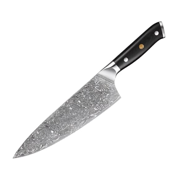 Dao Damascus Cán Gỗ Đen 皇 (Lõi VG-10 67 Lớp) – Sắc Bén Bền Bỉ, Tinh Hoa Trong Từng Đường Rèn - SP006425