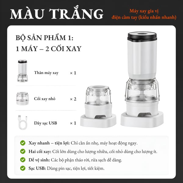 Máy Xay Tiêu Điện Đa Năng – Lõi Gốm Ceramic, Sạc USB, Điều Chỉnh Độ Mịn, Xay Gia Vị Tự Động