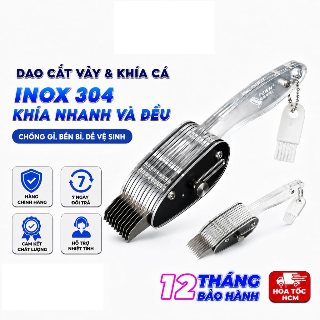 Dao Cắt Karo Khía Mực Đa Năng – Lưỡi 420J2, Điều Chỉnh Độ Sâu, Khía Cá Thịt Nhanh Chính Xác - SP2069114138