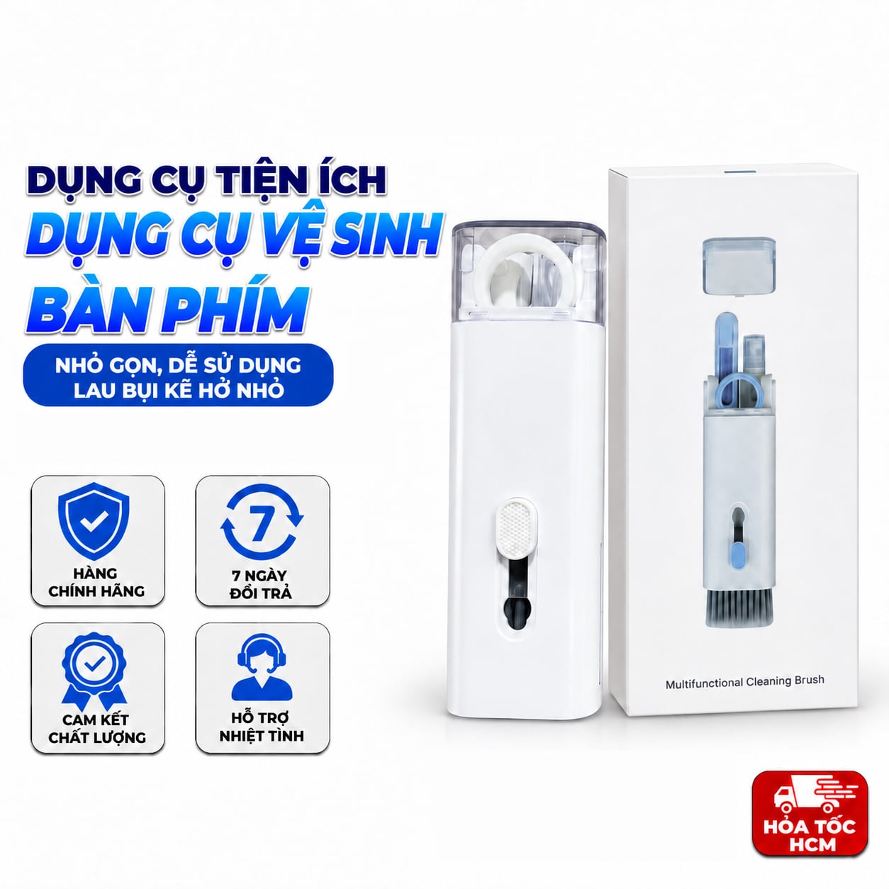 Bộ Vệ Sinh Bàn Phím Laptop 7 Trong 1, Dụng Cụ Vệ Sinh Điện Tử Đa Năng