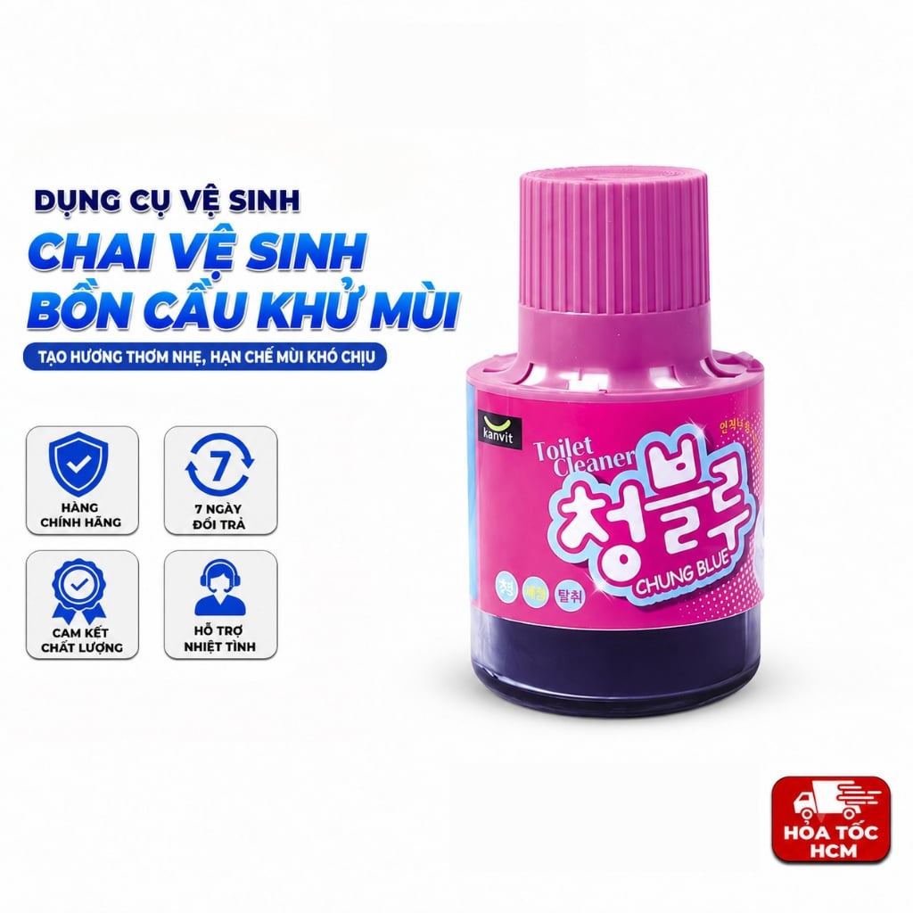 Chai Thả Bồn Cầu Hàn Quốc, Chai Vệ Sinh Bồn Cầu Khử Mùi Tiện Lợi