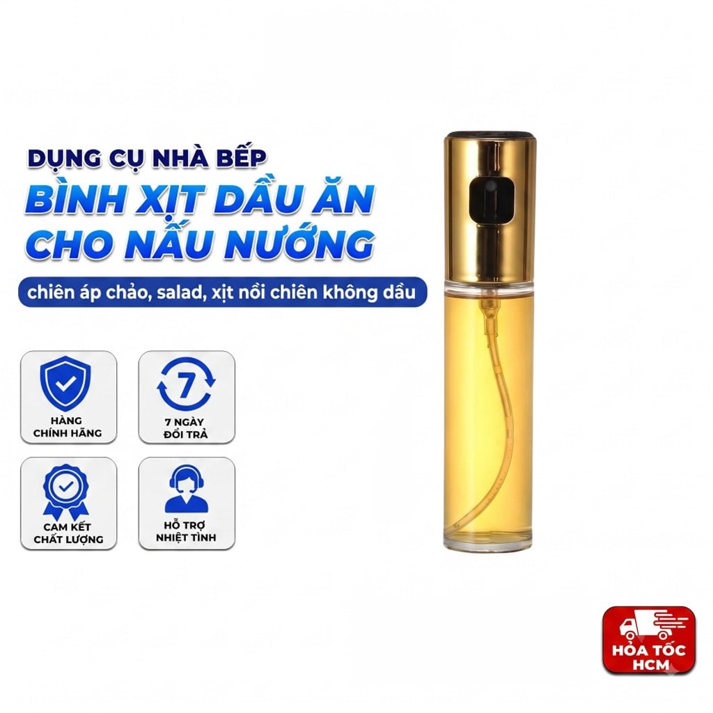 Chai Xịt Dầu Thủy Tinh, Bình Xịt Dầu Ăn Cho Nấu Nướng Nhà Bếp
