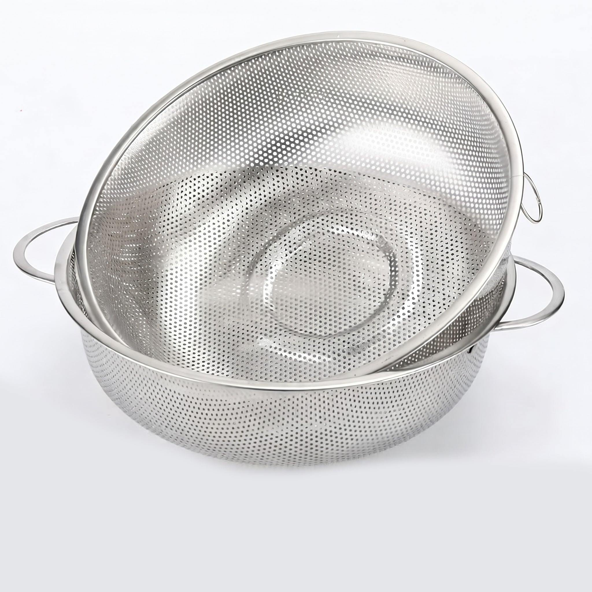 Rổ Vo Gạo Tròn 25cm Có Móc Treo, Rổ Rửa Gạo Rau Củ Tiện Lợi
