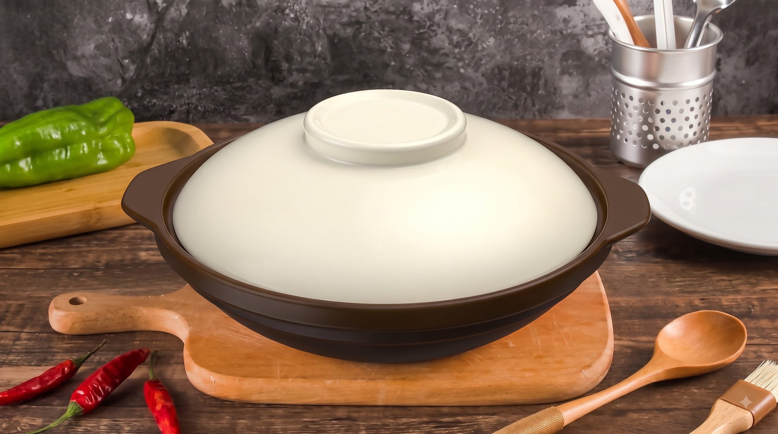 Nồi Gốm Nấu Ăn Cao Cấp, Nồi Đất Chịu Nhiệt Nấu Canh Hầm Thịt Cơm Niêu
