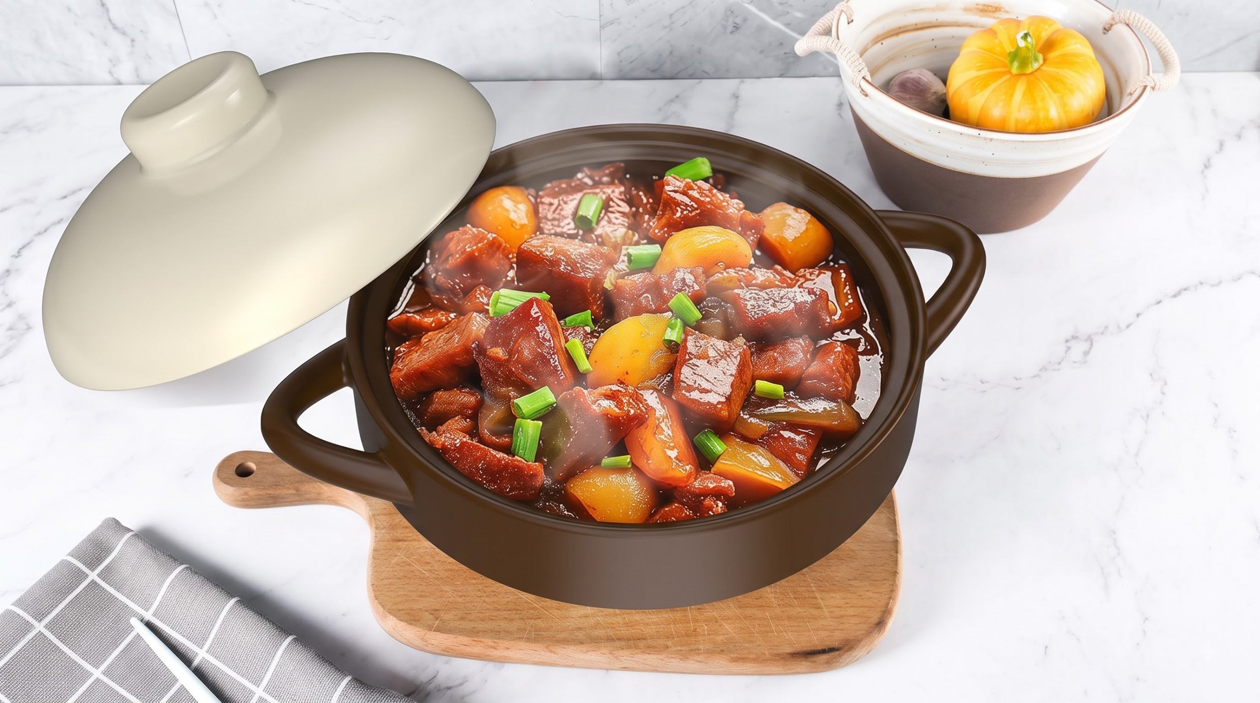 Nồi Gốm Nấu Ăn Cao Cấp, Nồi Đất Chịu Nhiệt Nấu Canh Hầm Thịt Cơm Niêu