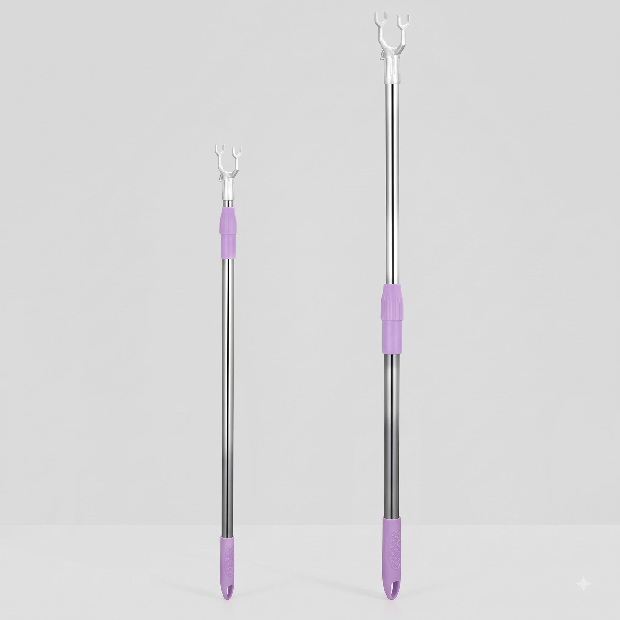 Cây inox phơi quần áo, cây lấy đồ trên cao dài 1,5m có thể thu gọn