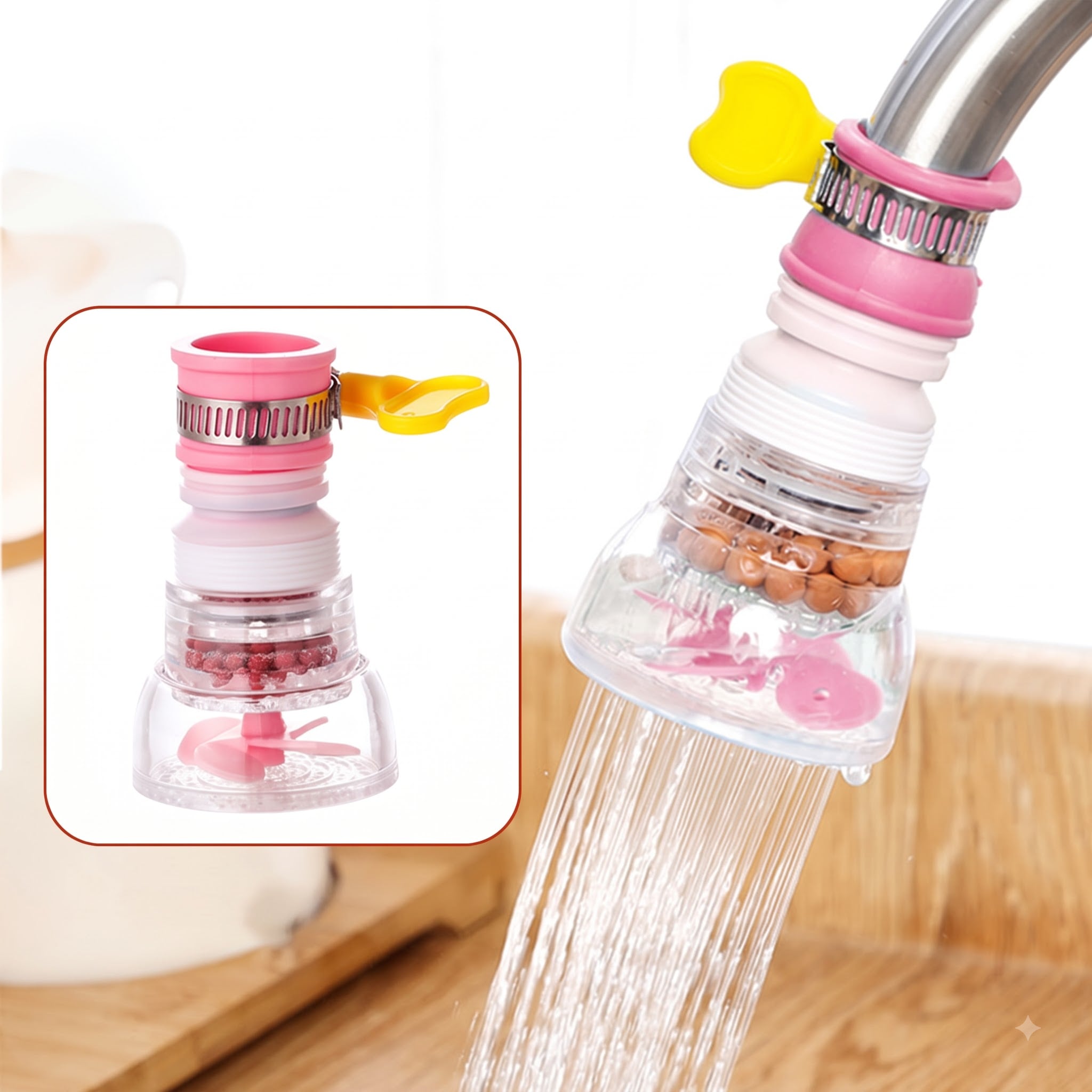 Đầu Lọc Vòi Nước 6 Tầng, Đầu Lọc Nước Vòi Rửa Nhà Bếp