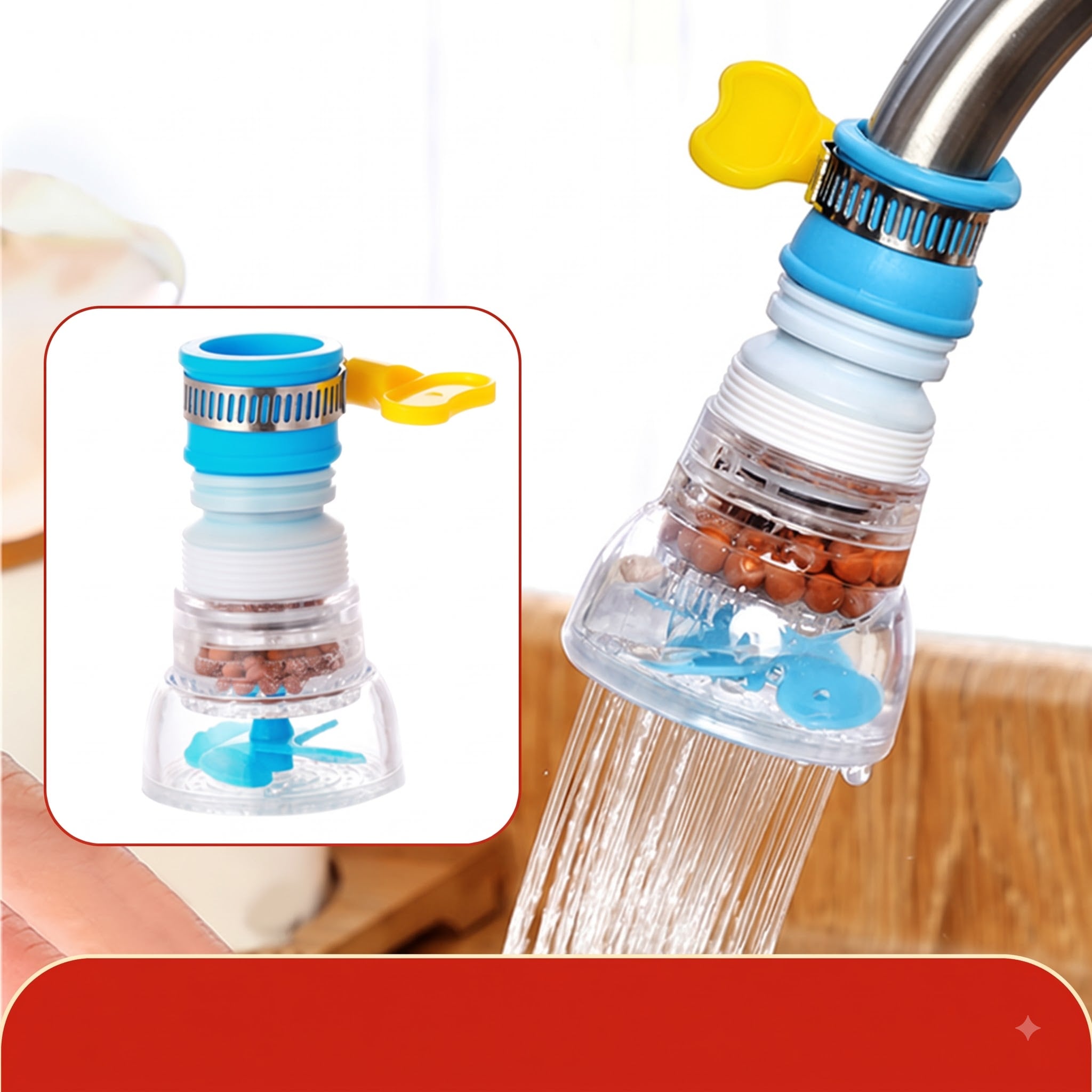 Đầu Lọc Vòi Nước 6 Tầng, Đầu Lọc Nước Vòi Rửa Nhà Bếp