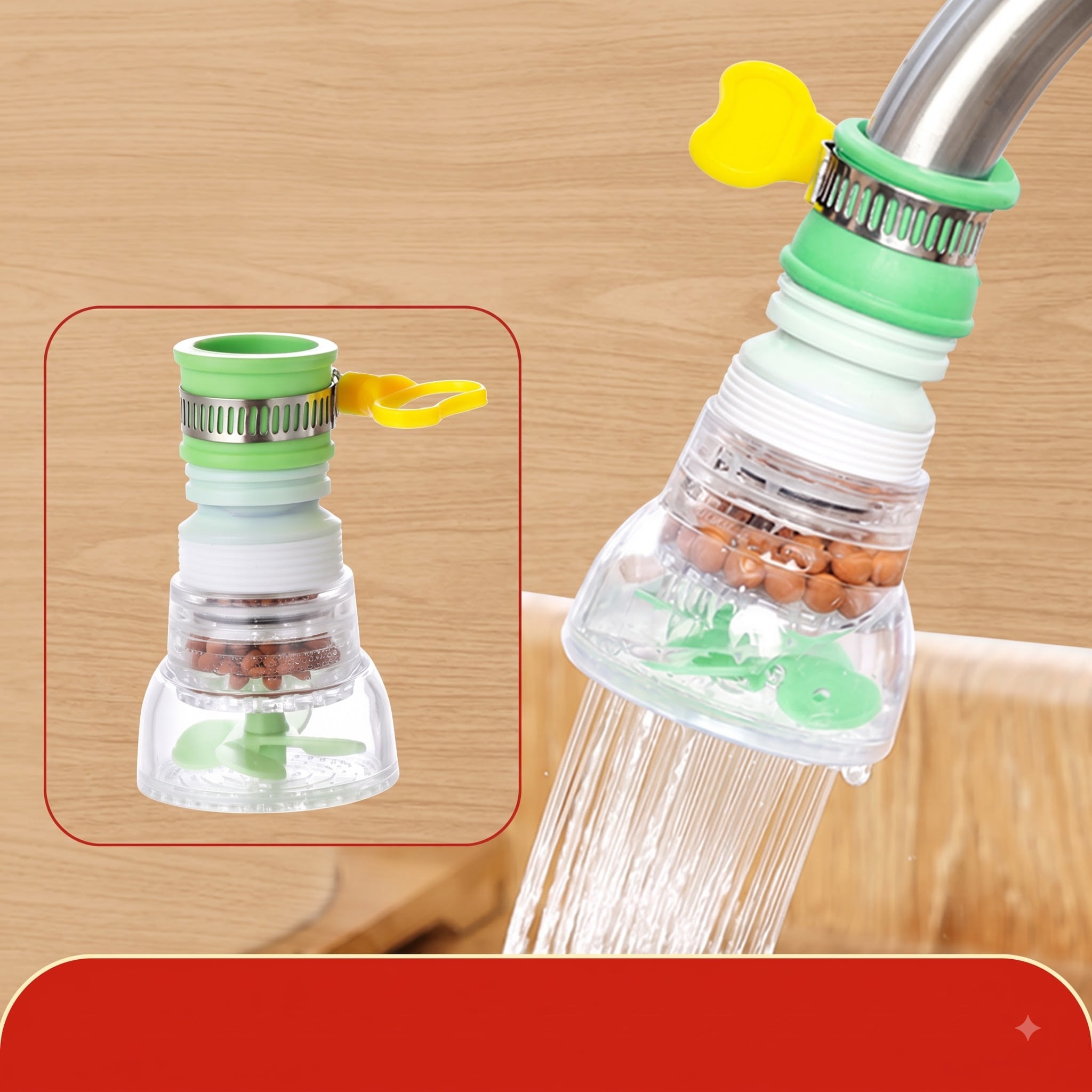 Đầu Lọc Vòi Nước 6 Tầng, Đầu Lọc Nước Vòi Rửa Nhà Bếp