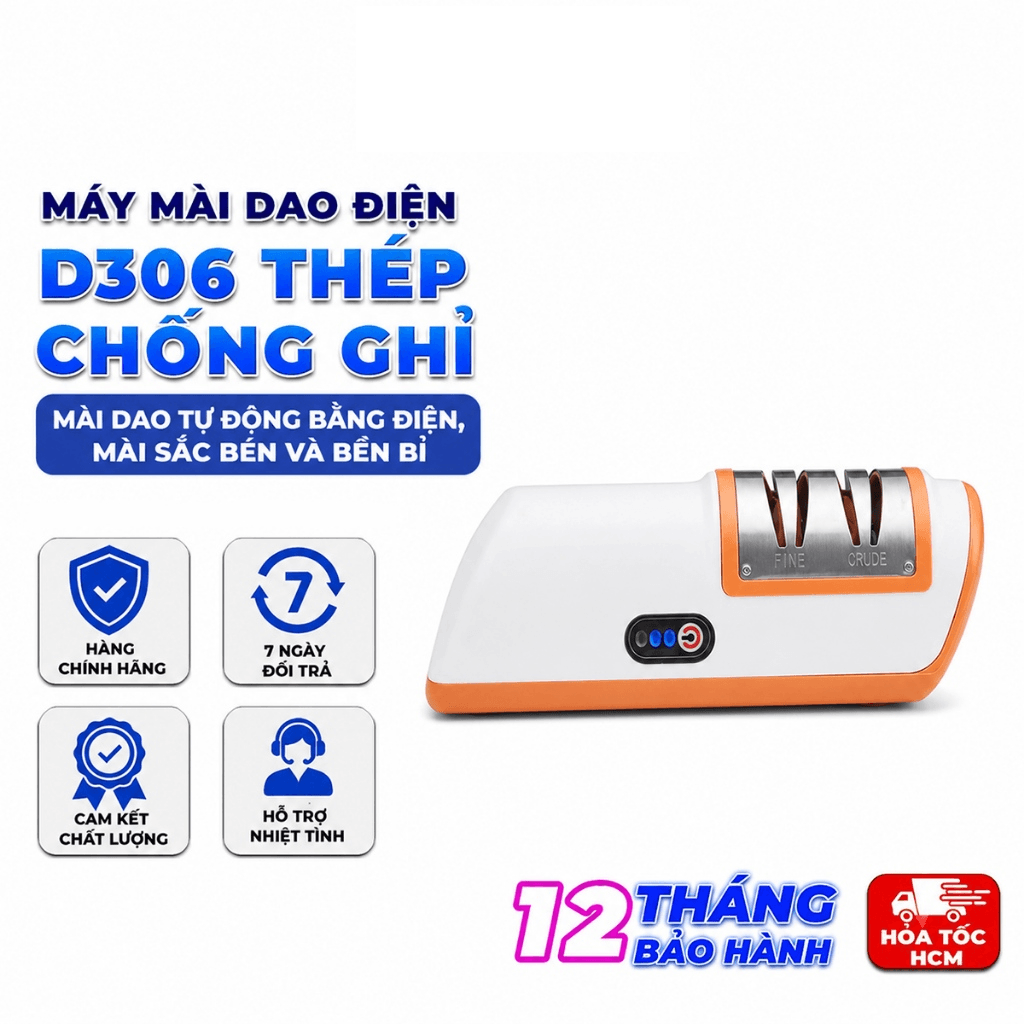 Máy Mài Dao Điện D306, Máy Mài Dao Tự Động Cho Nhà Bếp