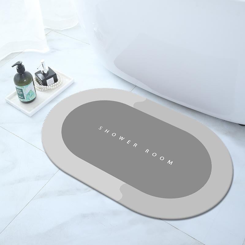 Thảm Chùi Chân Silicone Oval, Thảm Nhà Tắm Chống Nước Tiện Lợi