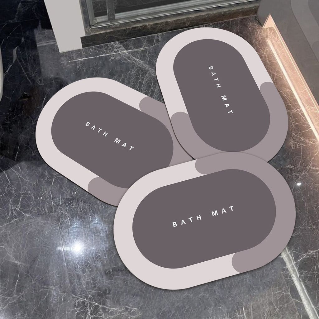 Thảm Chùi Chân Silicone Oval, Thảm Nhà Tắm Chống Nước Tiện Lợi