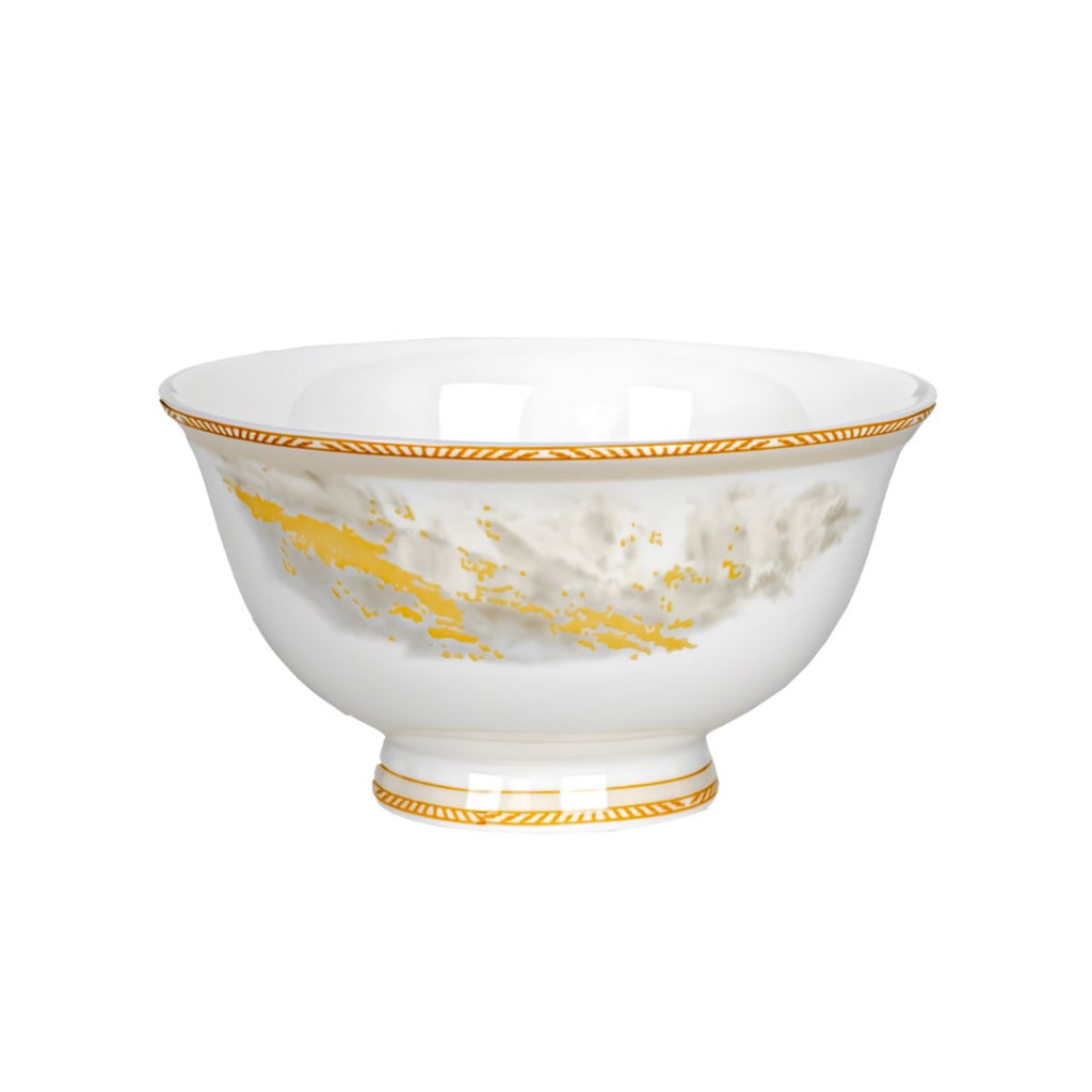 Bộ Chén Bát Phú Quý Imperial Gốm Sứ Cao Cấp – Thiết Kế Bát Giác, 5 Lớp, Viền Vàng Sang Trọng, Men Bóng Dễ Vệ Sinh