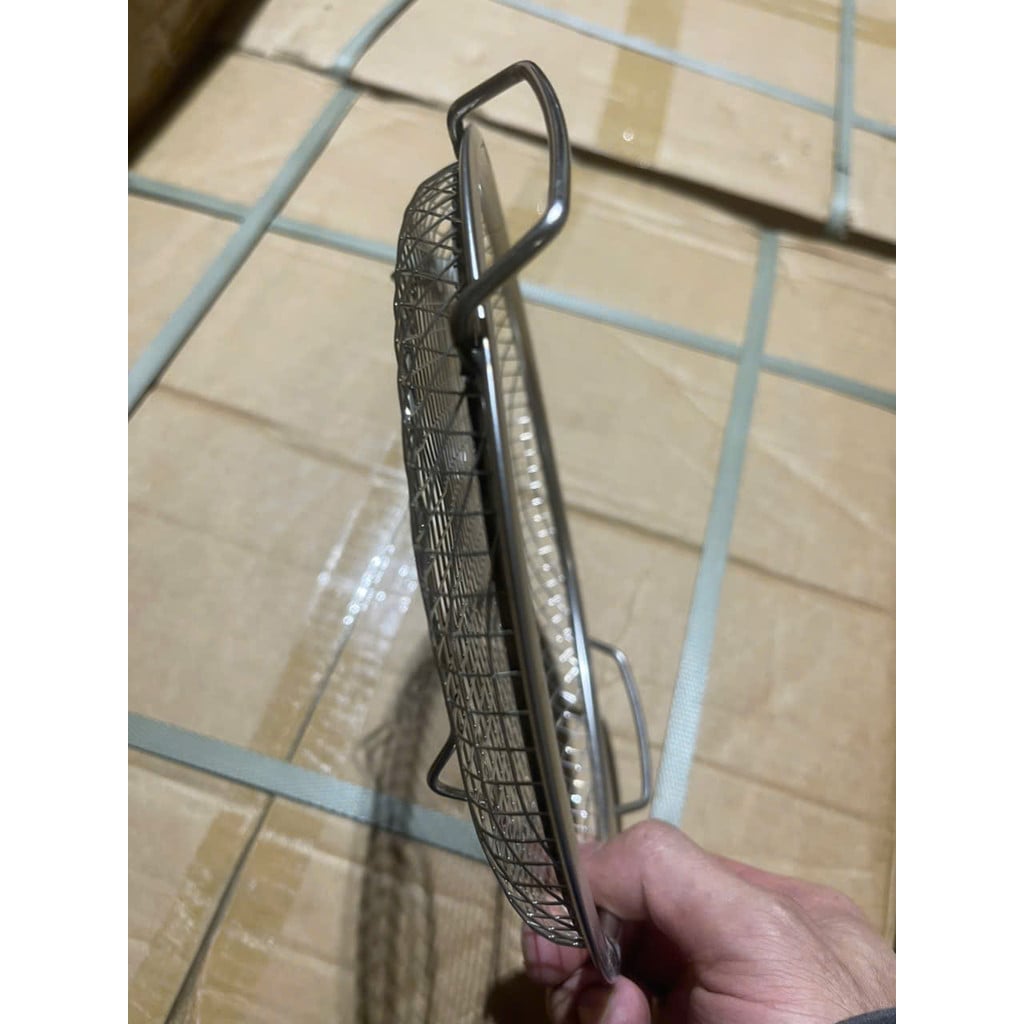Khay Ráo Dầu Inox 22cm Loại 1, Khay Lọc Dầu Đựng Thực Phẩm Chiên Rán Nhà Bếp
