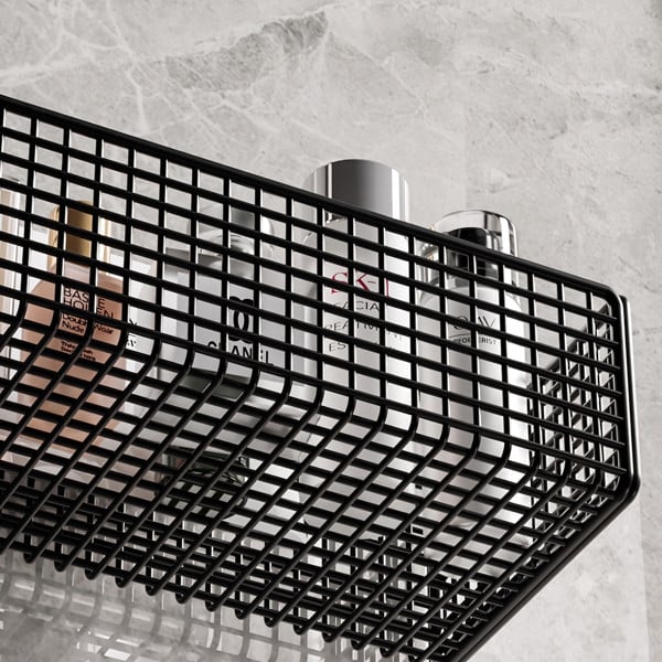 Kệ Lưới 35cm Màu Đen, Kệ Đựng Đồ Nhà Bếp Nhà Tắm Đa Năng