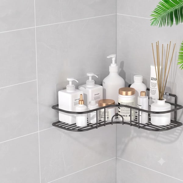 Kệ Góc Lưới Tam Giác TG10 Màu  Đen, Kệ Nhà Tắm Nhà Bếp Tiết Kiệm Diện Tích
