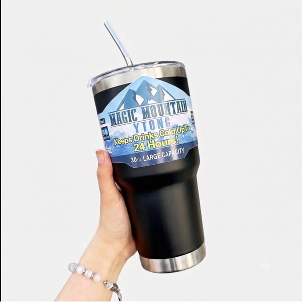 Ly Giữ Nhiệt Mountain 900ml Dung Tích Lớn, Bình Nước Giữ Nóng Lạnh Tiện Lợi