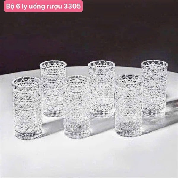 Bộ 6 Ly Uống Rượu Cao Cấp, Bộ Ly Rượu Thủy Tinh Sang Trọng
