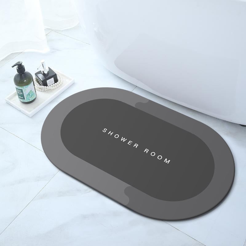 Thảm Chùi Chân Silicone Oval, Thảm Nhà Tắm Chống Nước Tiện Lợi