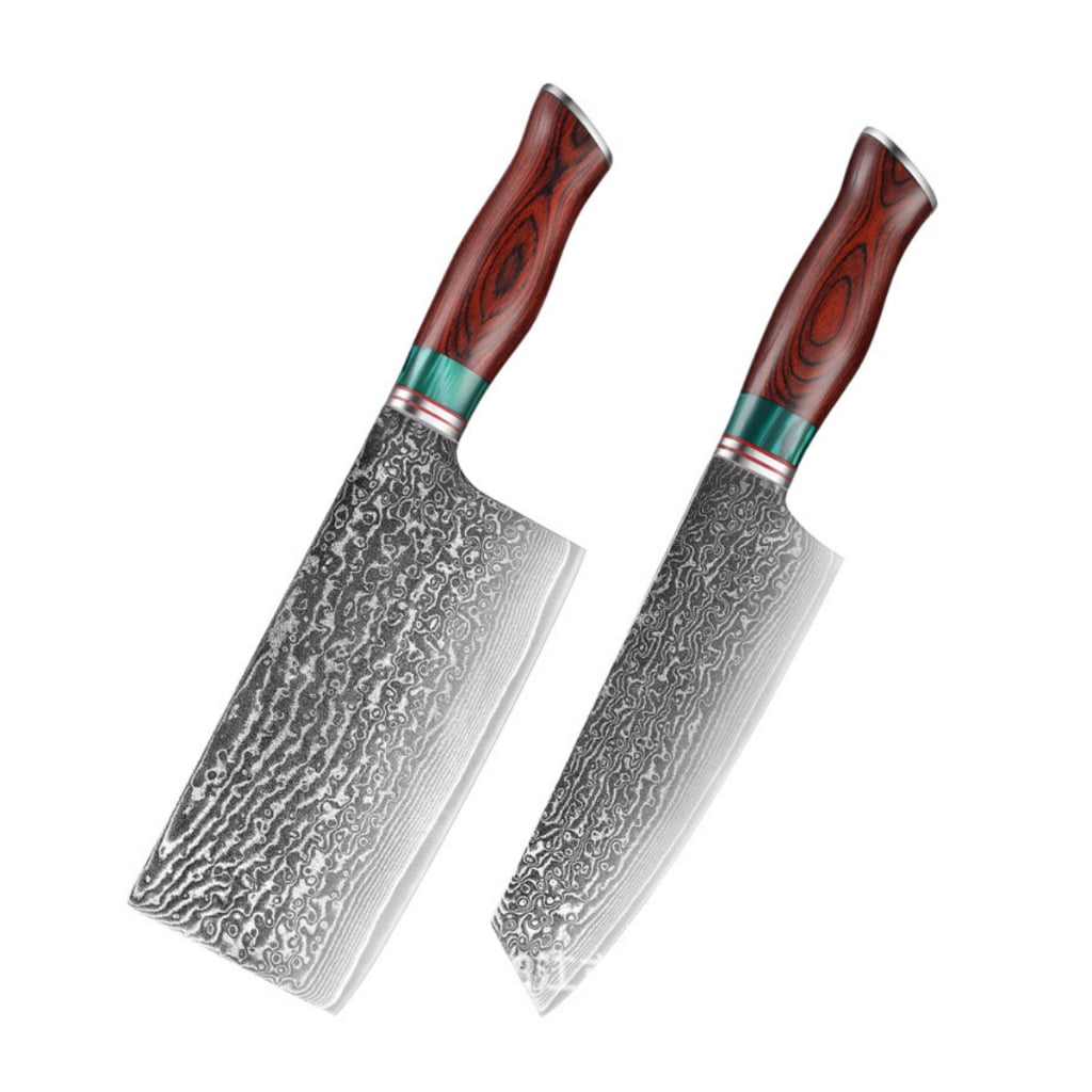 Dao Thái Damascus Cán Gỗ Đỏ 皇 (Lõi VG-10 67 lớp) – Sắc Bén Bền Bỉ, Tinh Hoa Trong Từng Đường Rèn