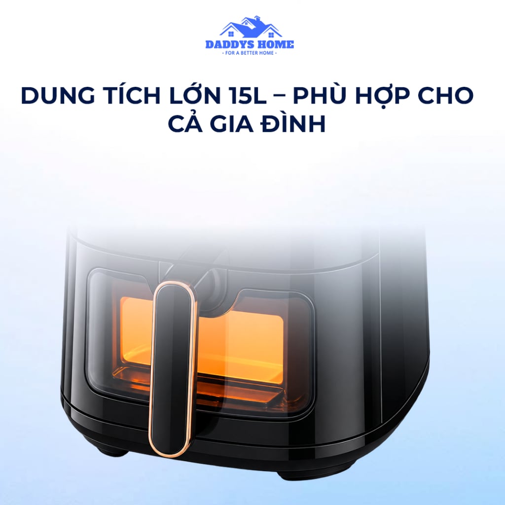 Nồi Chiên Không Dầu CAMEL 15L 1500W – Chiên Nướng Đa Năng, Công Nghệ Khí Nóng 360°, Cửa Kính
