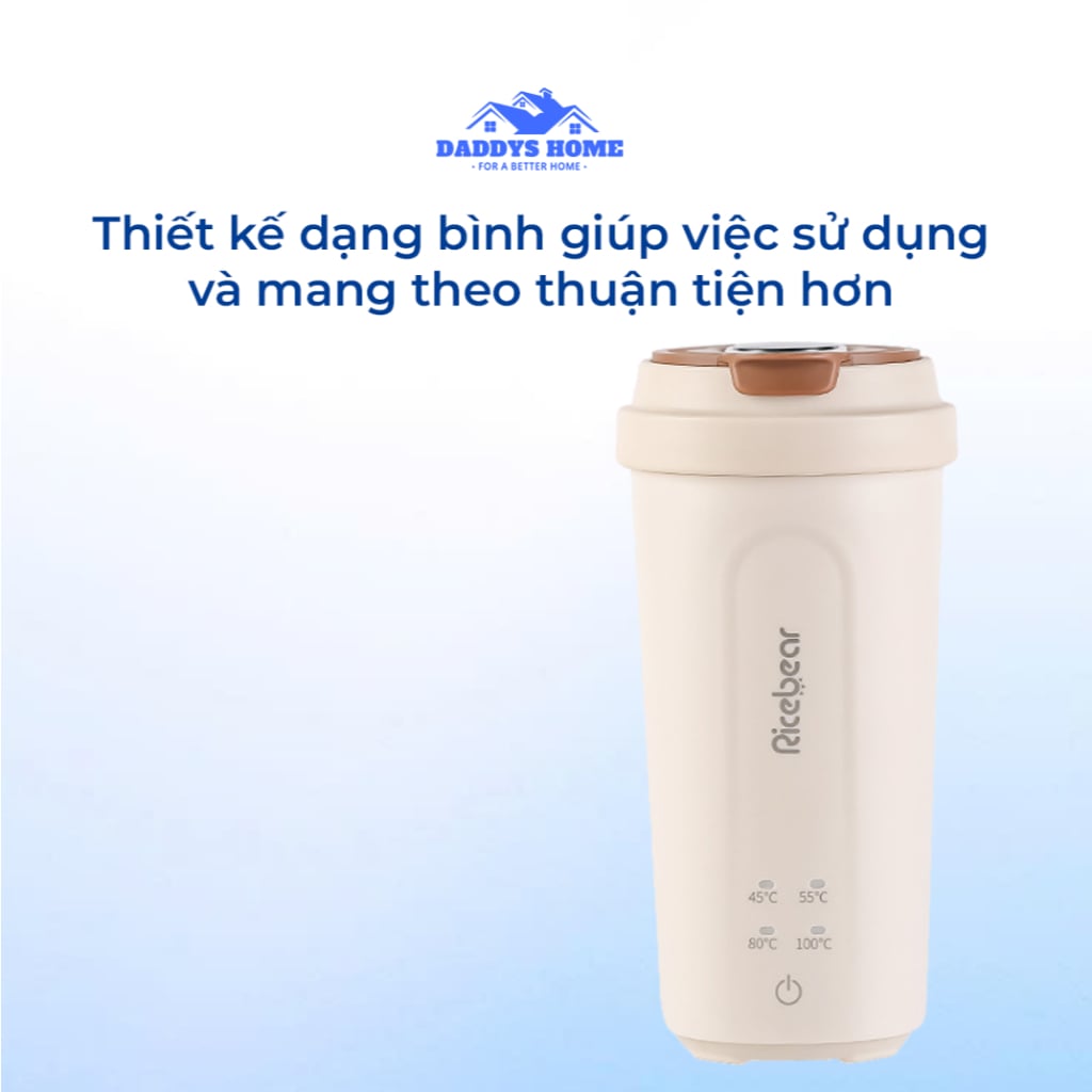 Bình Giữ Nhiệt Đun Sôi Nước 100°C 220V - Có Sạc Type-C