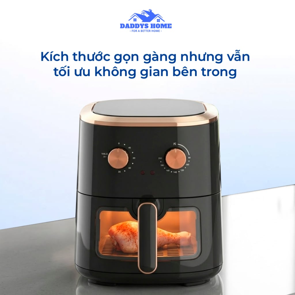 Nồi Chiên Không Dầu CAMEL 15L 1500W – Chiên Nướng Đa Năng, Công Nghệ Khí Nóng 360°, Cửa Kính