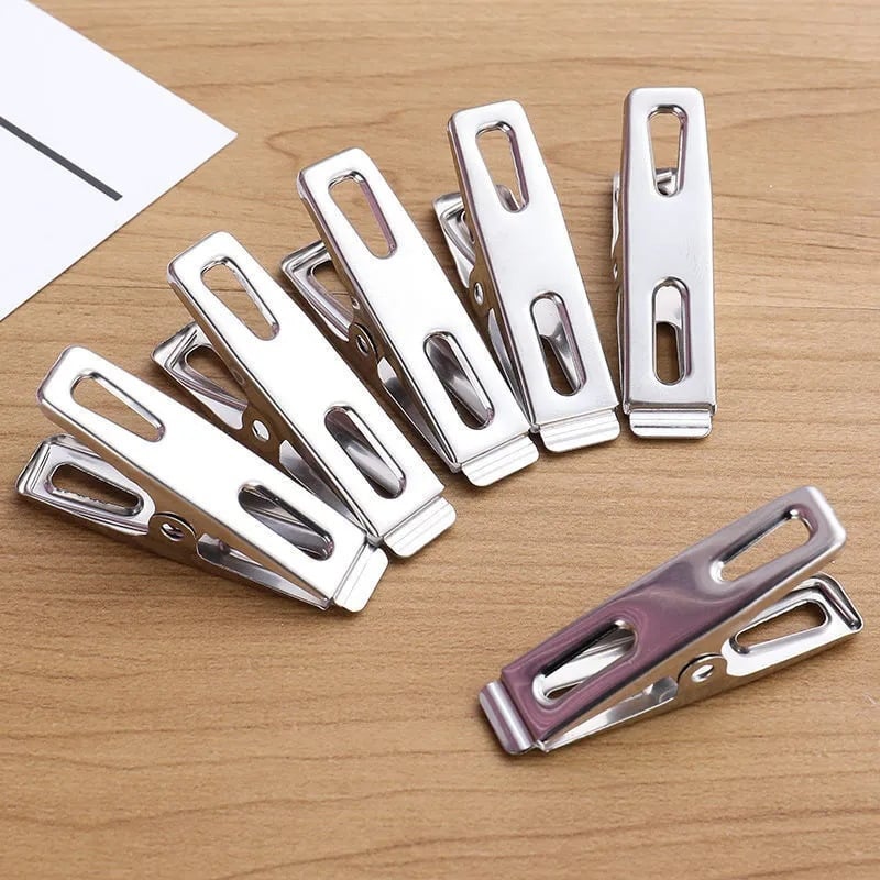 Set 20 Vỉ Kẹp Inox, Kẹp Đồ Gia Dụng Đa Năng
