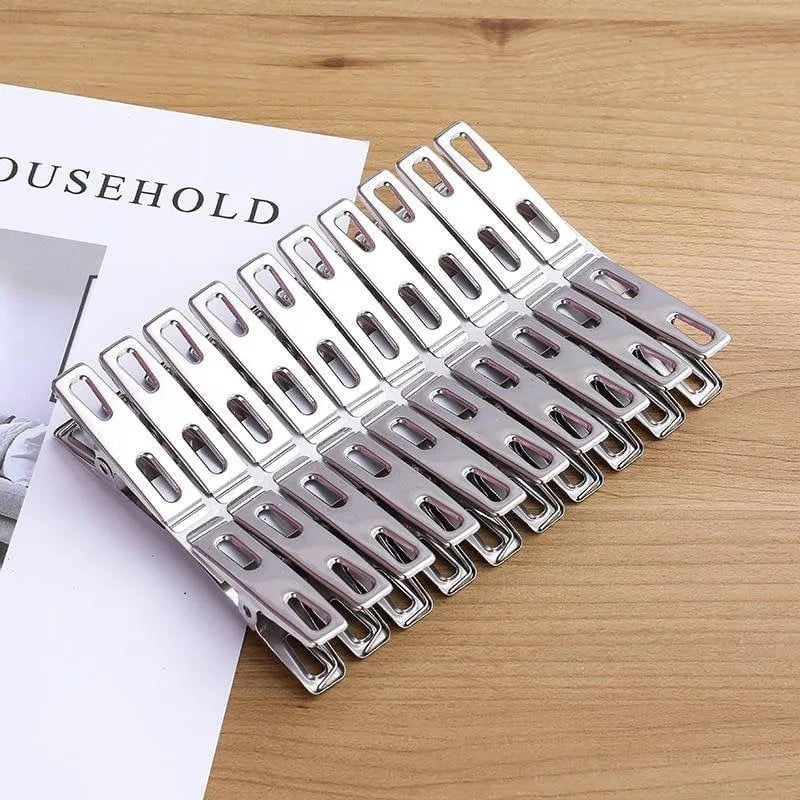 Set 20 Vỉ Kẹp Inox, Kẹp Đồ Gia Dụng Đa Năng