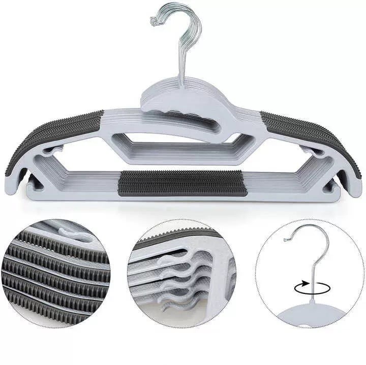 Set 10 Móc Áo Chống Trượt 7g, Móc Treo Quần Áo Tiết Kiệm Không Gian