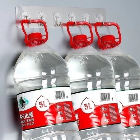 Thanh 6 Móc Dán Tường Màu Vàng, Móc Treo Đồ Đa Năng Tiết Kiệm Không Gian