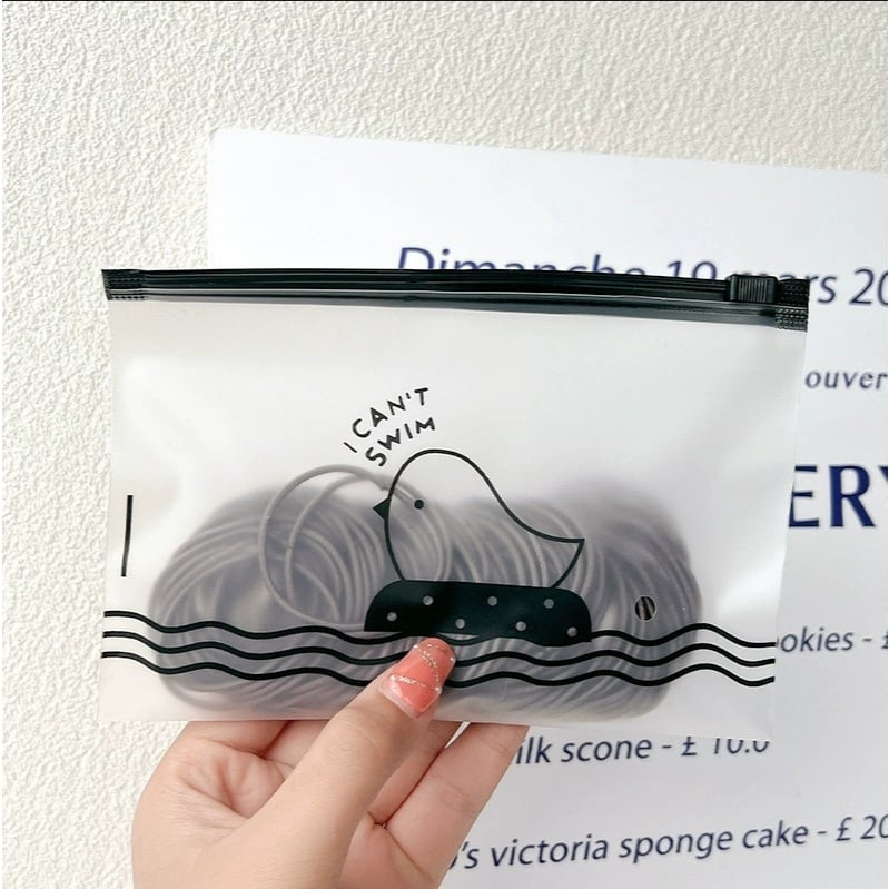Set 100 Dây Thun Buộc Tóc Hàn Quốc, Dây Cột Tóc Co Giãn Tiện Lợi