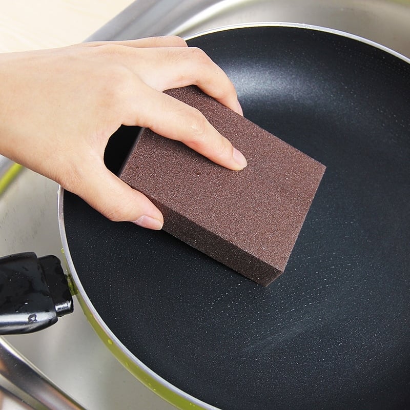 Miếng Cọ Xoong Nồi Màu Nâu Loại Mỏng, Miếng Chà Rửa Nhà Bếp Đa Năng